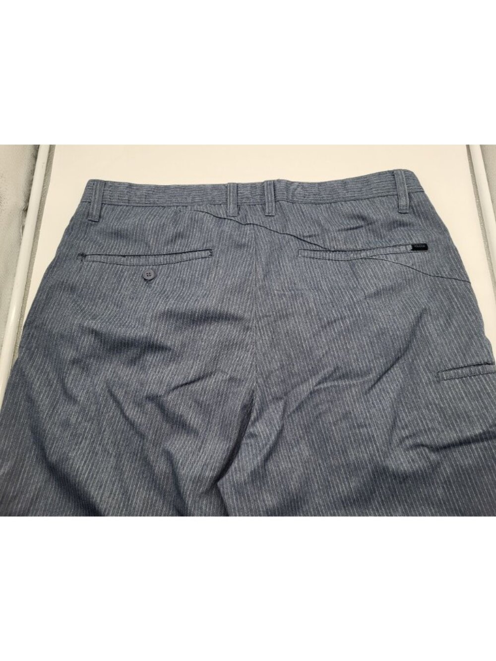 VOLCOM Frickin Stripe Chino Shorts Men SZ 36 Corpo Class y2k grunge skater blue - Picture 4 of 11